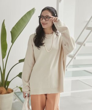  【ユニセックス着用ITEM/MLサイズ展開】ミラノリブクルーネックプルオーバー