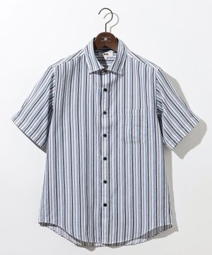  【キングサイズ・サステイナブル】ソアロンストライプ 半袖 シャツ