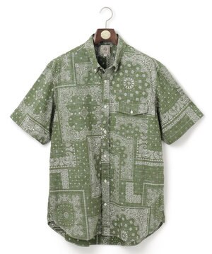  【KING SIZE】ペイズリーバンダナプリント シャツ