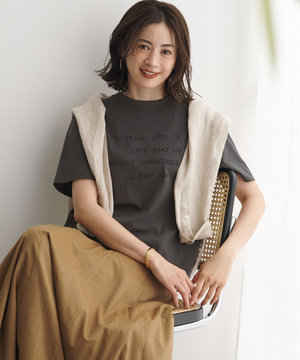 【先行予約】リラクシーシルエット メッセージ ロゴTシャツ
