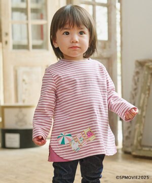 【80-100㎝】シナぷしゅトロピカルボーダー Tシャツ