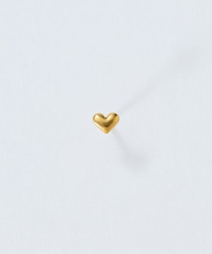  【金属アレルギー対応】タイニーハートピアス(片耳)　ゴールド/サージカルステンレス