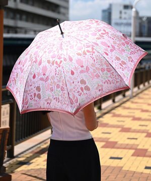  <新柄登場>Stig Lindberg HERBARIUM BRIGHT ピンク 長傘