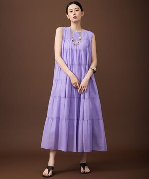  コットンティアード ワンピース