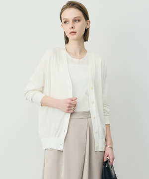リネンブレンドシアー カーディガン