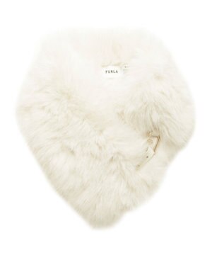  【WEB限定】FURLA ベルト付きリッチフェイクファーマフラー