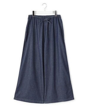  【WOMEN】ダンガリーワイド デニムパンツ