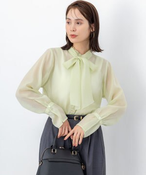  【WEB限定】シャイニーオーガンボウタイ付き ブラウス