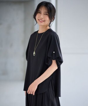  【洗濯機可能/接触冷感/UVケア】清涼リラックスブラウス