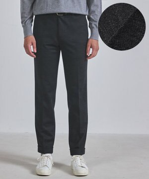  セットアップ対応【洗える/ストレッチ/シワになりにくい】ウォッシャブルジャージー セットアップパンツ_無地（25年モデル）