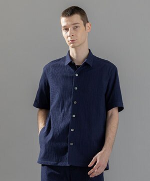  新素材【通気性/洗える/ストレッチ】トリコワッシャーストレッチ　レギュラーカラー半袖シャツ