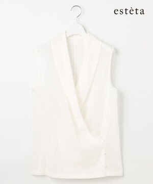  【エステータ】コットンオーガンジー ブラウス