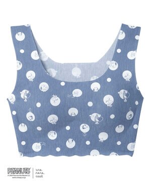  MADE WITH PEANUTS 【綿混】フラット仕上げノンワイヤーブラジャー