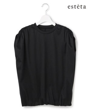  【エステータ】ショルダータックジャージー カットソー