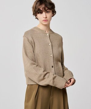 グロッシー ニット カーディガン（uncrave WHITE）