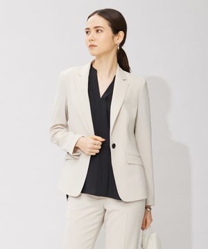  【洗える】レーヨンライクトロ テーラードジャケット