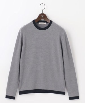  【WEB限定・SPACE/チクチクしない/イージーケア/3シーズン対応】 SNOWYボーダーニットＴシャツ