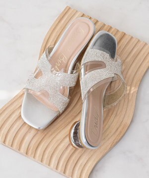  【Bridget Birkin】クリアビジューミュールサンダル