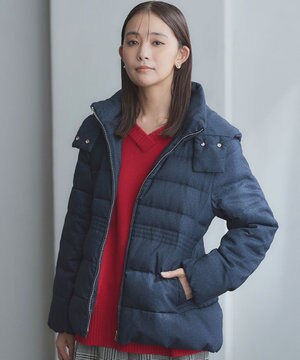  【洗える・2WAY】ライトタフタショートダウン