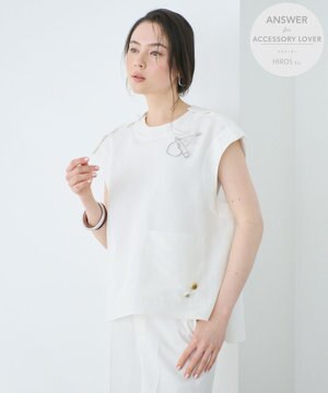  【ANSWER for アクセサリーLOVER】ビッグポケットベストブラウス