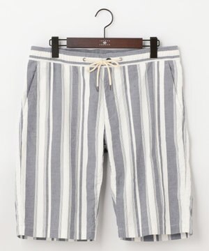  【SPACE／UNISEX】JOE COTTONワイドストライプ ハーフパンツ