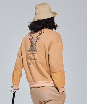 【MEN】裏毛アニマルプリントスエット