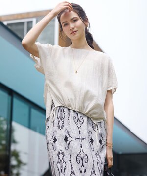  【SLOW/一部店舗限定】ナチュラルピケワッシャー ブラウス