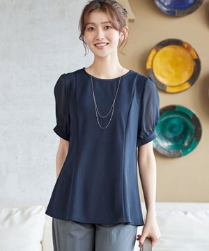  【サラごこち】ソフトペプラムカットソー