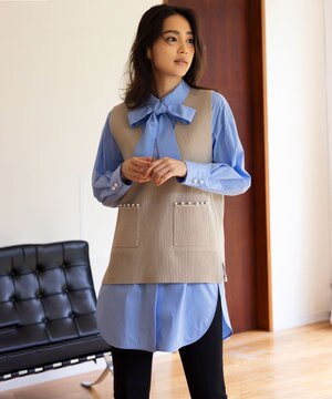  コンパクトシャーティングオーバー シャツ