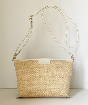  【日本製 】ジュート×牛革 ショルダーバッグ