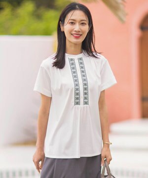  エンブロイダリージャージー カットソー