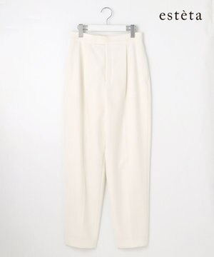  【エステータ】コットンダブルクロス テーパードシルエットパンツ