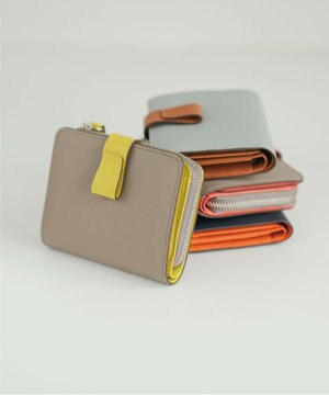  日本製 noble L字ファスナー二つ折りウォレット