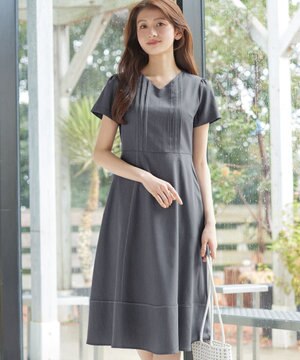  ピンタックステッチワンピース