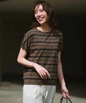  【一部予約/見上愛さん着用/Oggi掲載】レーヨンポリエステルストレッチ プルオーバー ニット