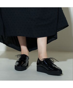  <carino>【レイン対応】レースアッププラットフォーム