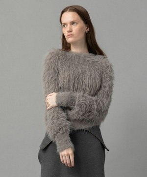  【ReNAVE・洗える】メルティーシャギーニット プルオーバー