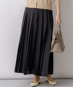  グロッシープリーツ ロングスカート