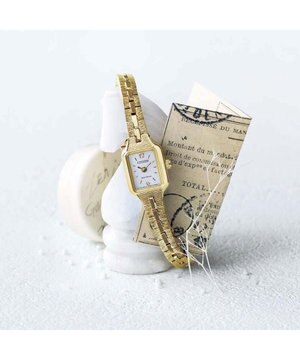  【アンティークな雰囲気】小さくて可愛い 上品なアクセサリーにも 電池交換不要 イエローゴールド