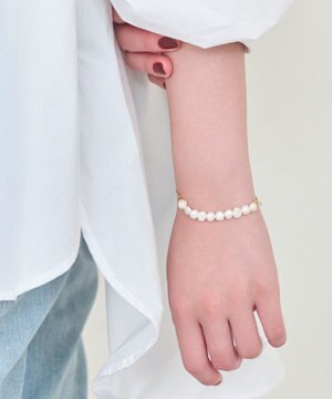  フレッシュウォーターパールブレスレット　ゴールド/淡水パール