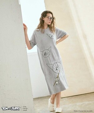  トムとジェリー × une nana cool なめらかふわふわワンピース