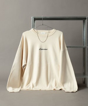  アクセ付きワンポイントニットプルオーバー（LS）