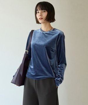  ストレッチ ベロアロンT