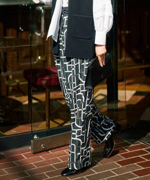 【カタログ掲載】ジオメトリックレトロプリント パンツ