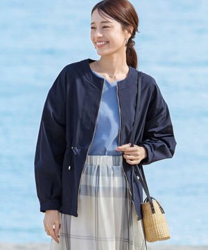  【新色追加・洗える】メモリーノーカラードロストブルゾン