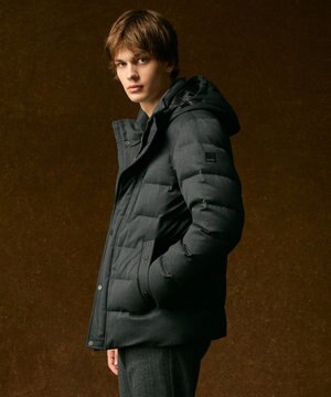  【キングサイズ/フード取り外し可】ライトメリノダウン ブルゾン