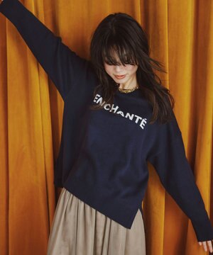 【新色追加】スウェットライク ロゴニット