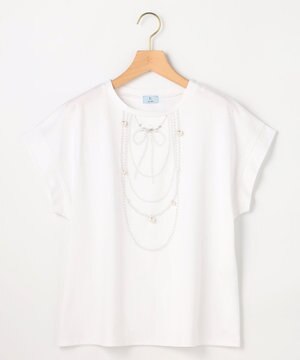  【先行予約・WEB限定】トロンプルイユ パールネックレスＴシャツ