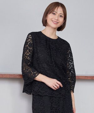  【セットアップ対応・洗える】フルールスカラレースプルオーバー ブラウス
