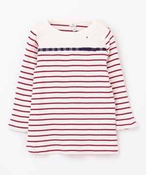  【80-100㎝】レースボーダー トップス